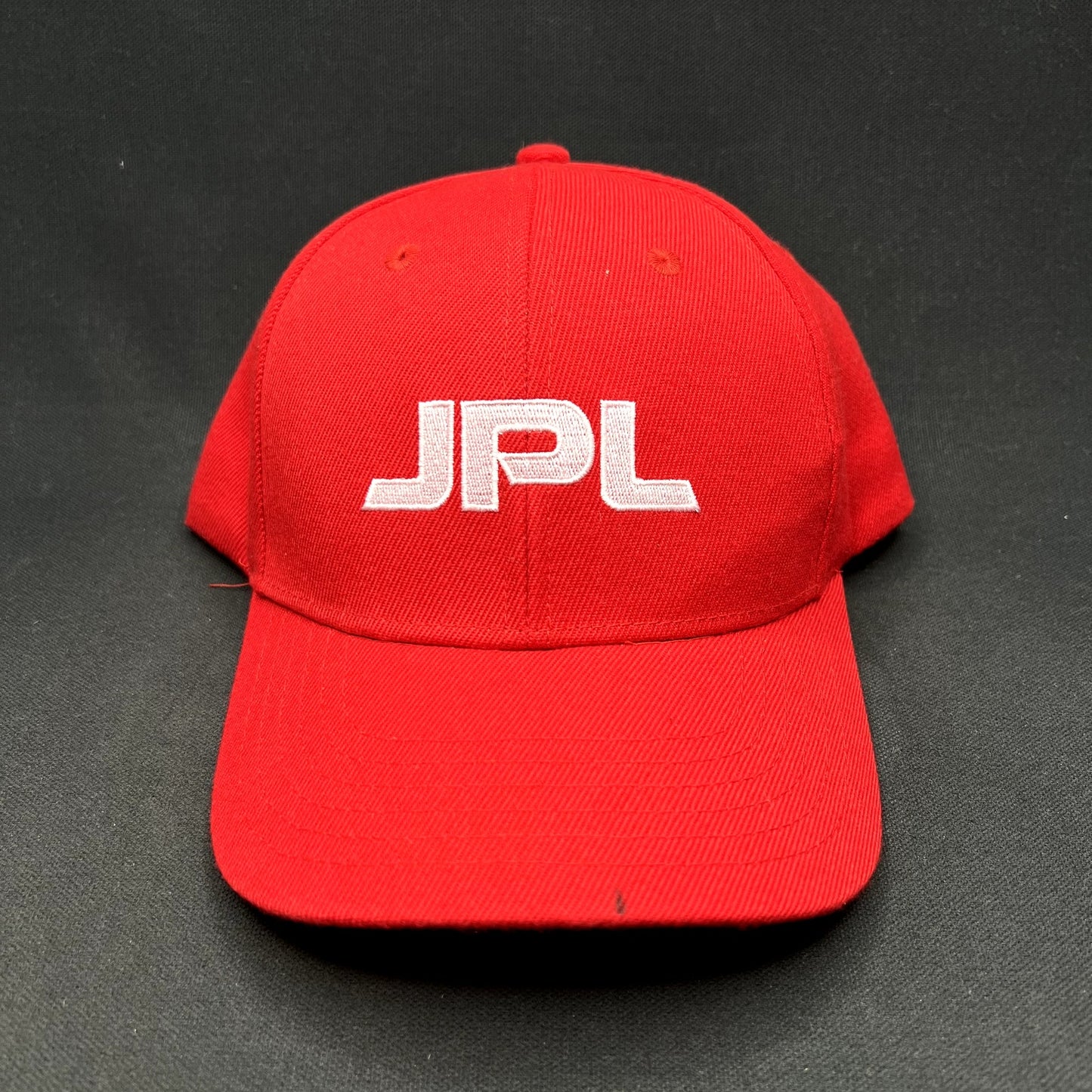 JPL Jet Propulsion Laboratory NASA Red Snapback Hat Satellite Underbrim Cap