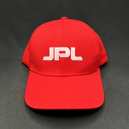 JPL Jet Propulsion Laboratory NASA Red Snapback Hat Satellite Underbrim Cap