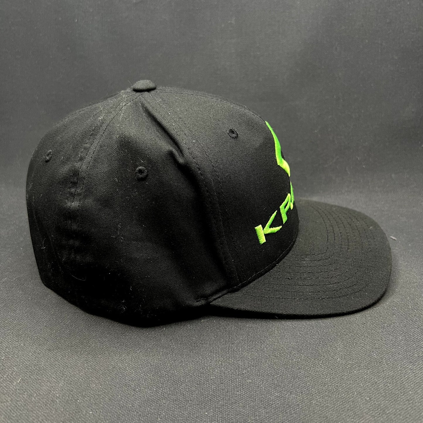 Krank Golf Flexfit L/XL Fitted Hat Black Green #KrankNation Golf Cap