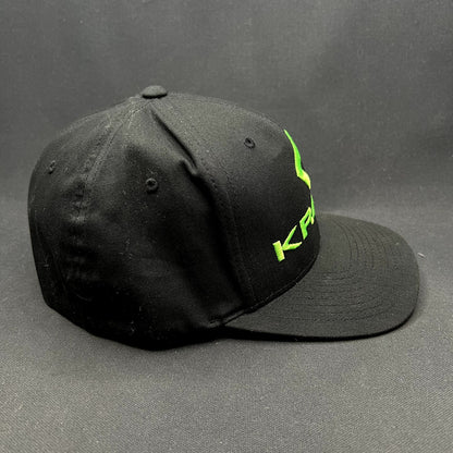 Krank Golf Flexfit L/XL Fitted Hat Black Green #KrankNation Golf Cap