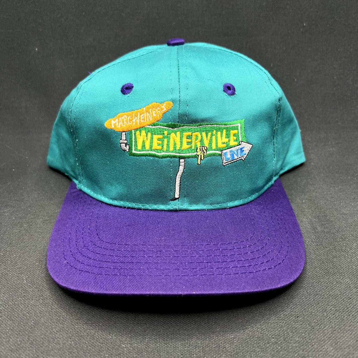 Vintage Marc Weiner Weinerville Boney Snapback Hat Nickelodeon 90s