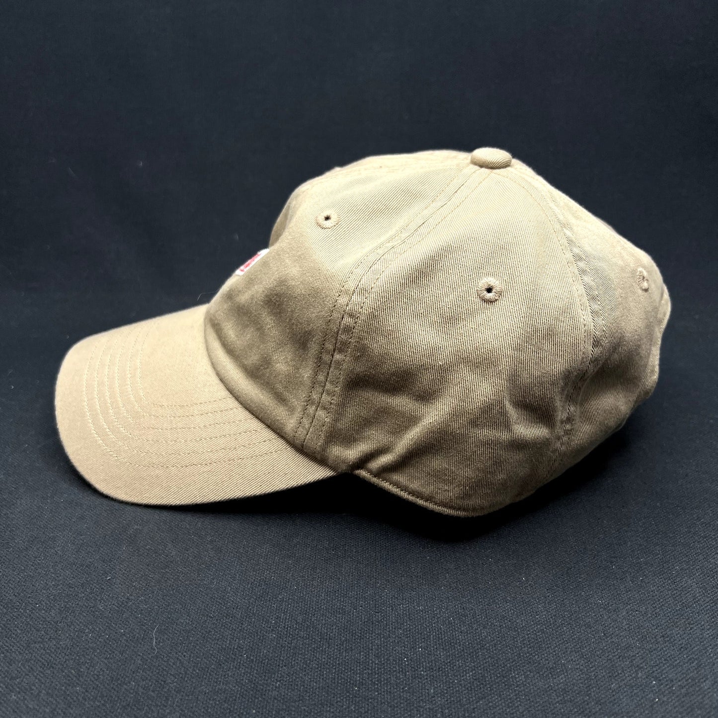 Danton Cotton Twill Strapback Hat Khaki Minimalist Logo Cap Japan Workwear