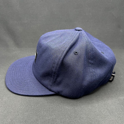 Stussy Box Logo Strapback Hat Navy Minimal Streetwear Cap