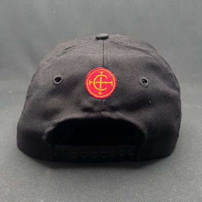 Vintage Columbia Convert Snapback Hat Black Spellout Cap