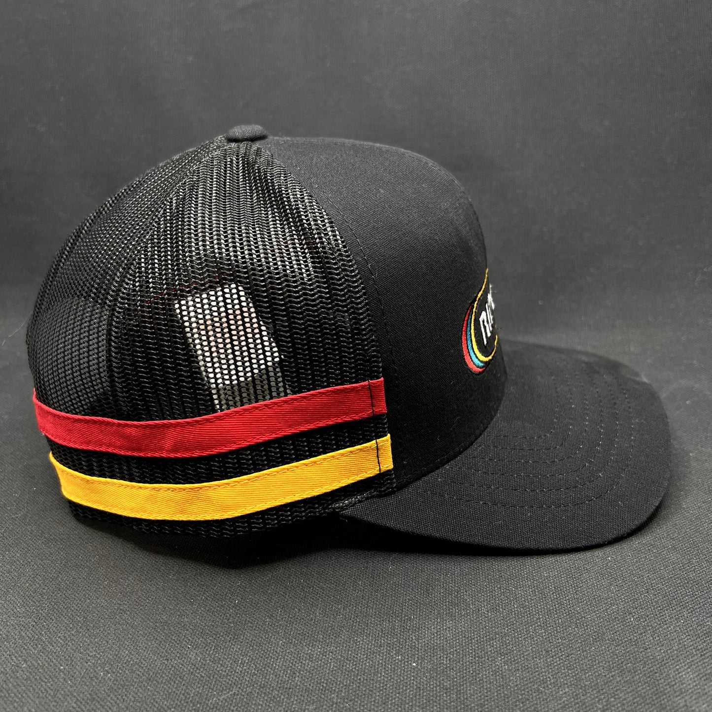 Rip Curl High Profile Trucker Snapback Hat Black Retro Surf Cap