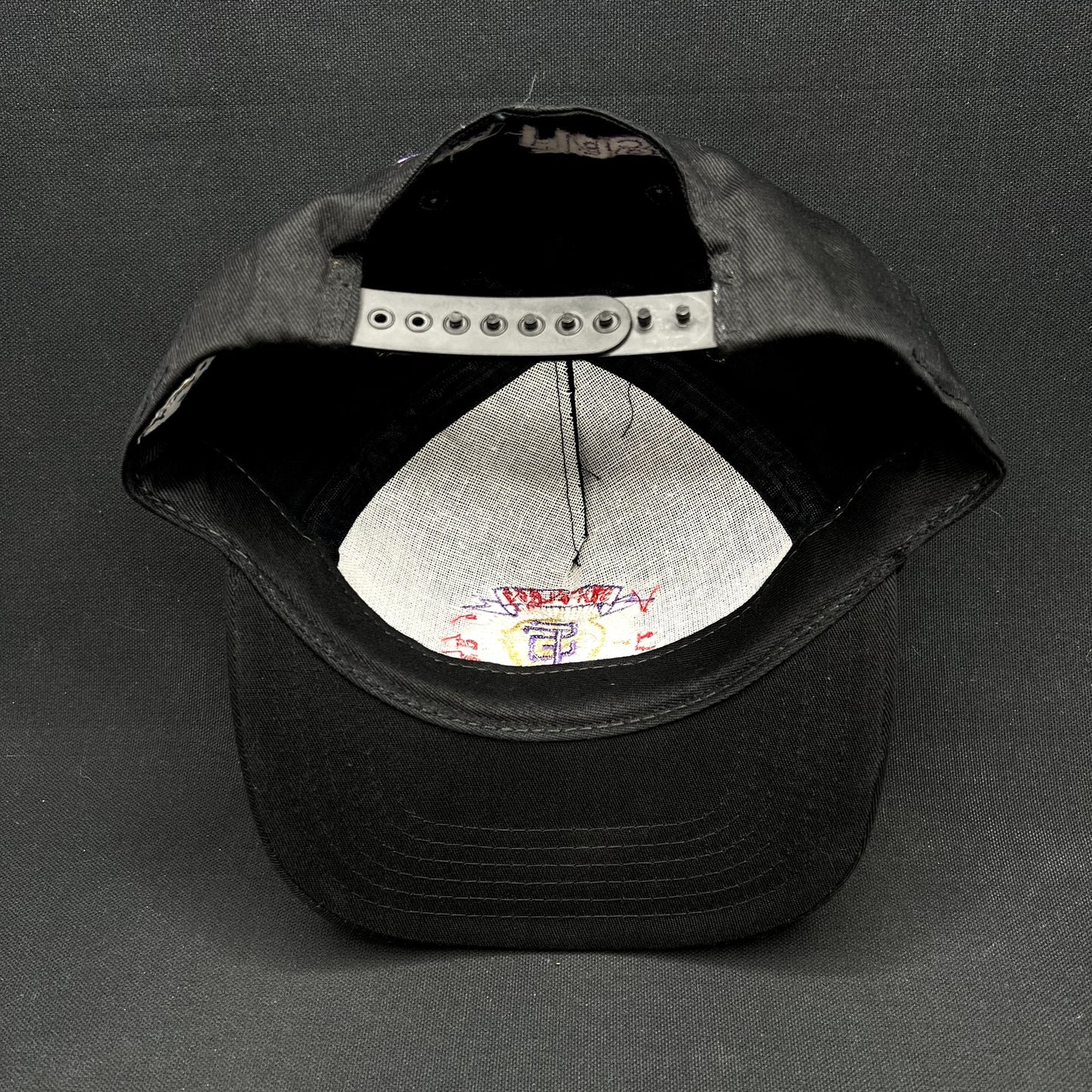 Vintage 90s Six Flags Thrill Seeker Snapback Hat Black USA