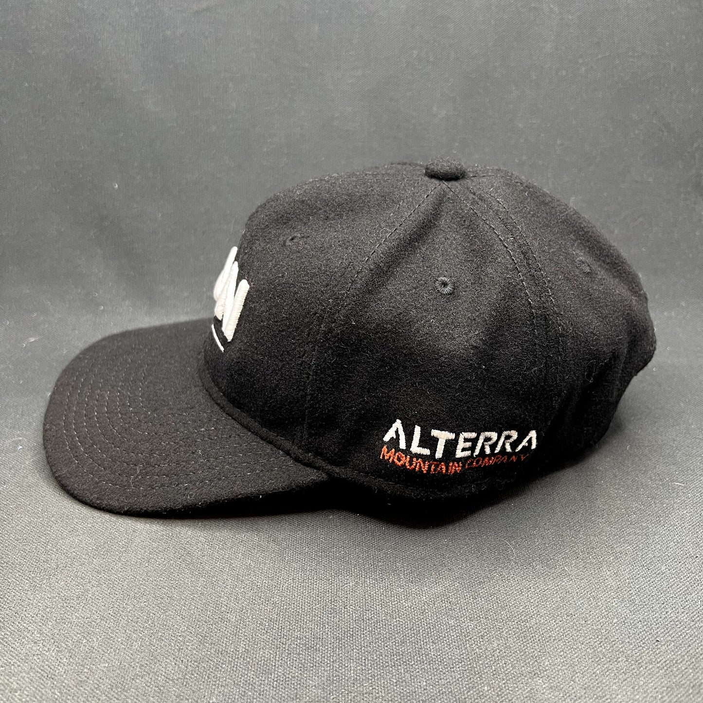 Ikon Pass Mammoth Mountain Black Wool Blend Strapback Hat Otto Ski Snowboard