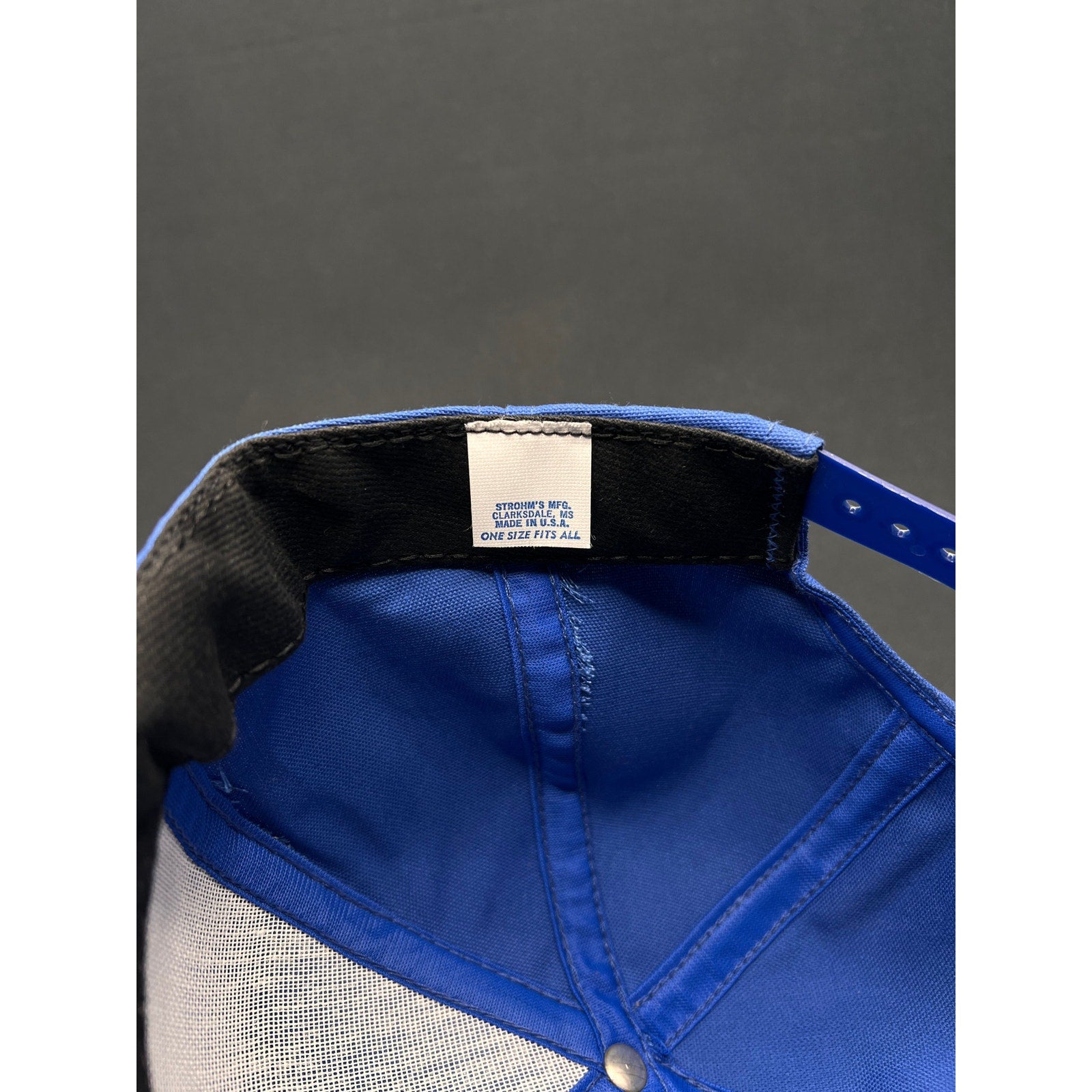 Vintage 1980s Visa “All Star Team” Blue Mesh Trucker Hat – Made in USA