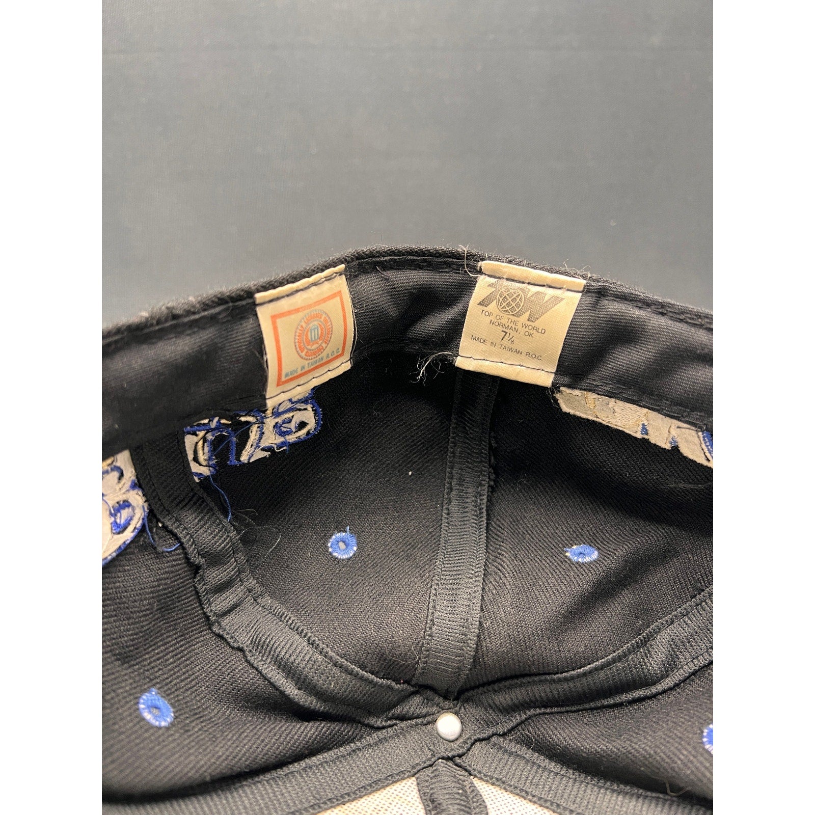 7 1/4 Rare Vintage 90s Duke Blue Devils Graffiti Snapback Hat Top of the World