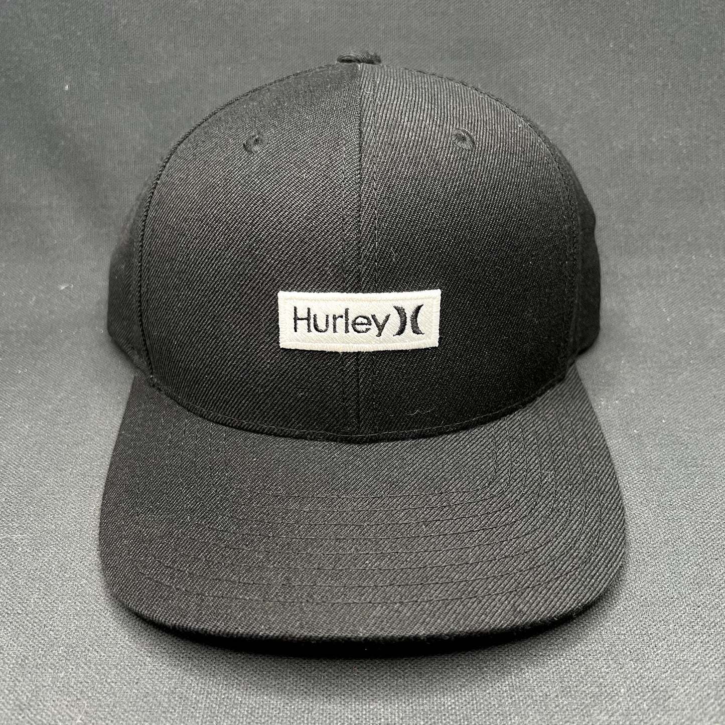 Hurley Black Snapback Hat Yupoong The Classics Surf Skate Streetwear