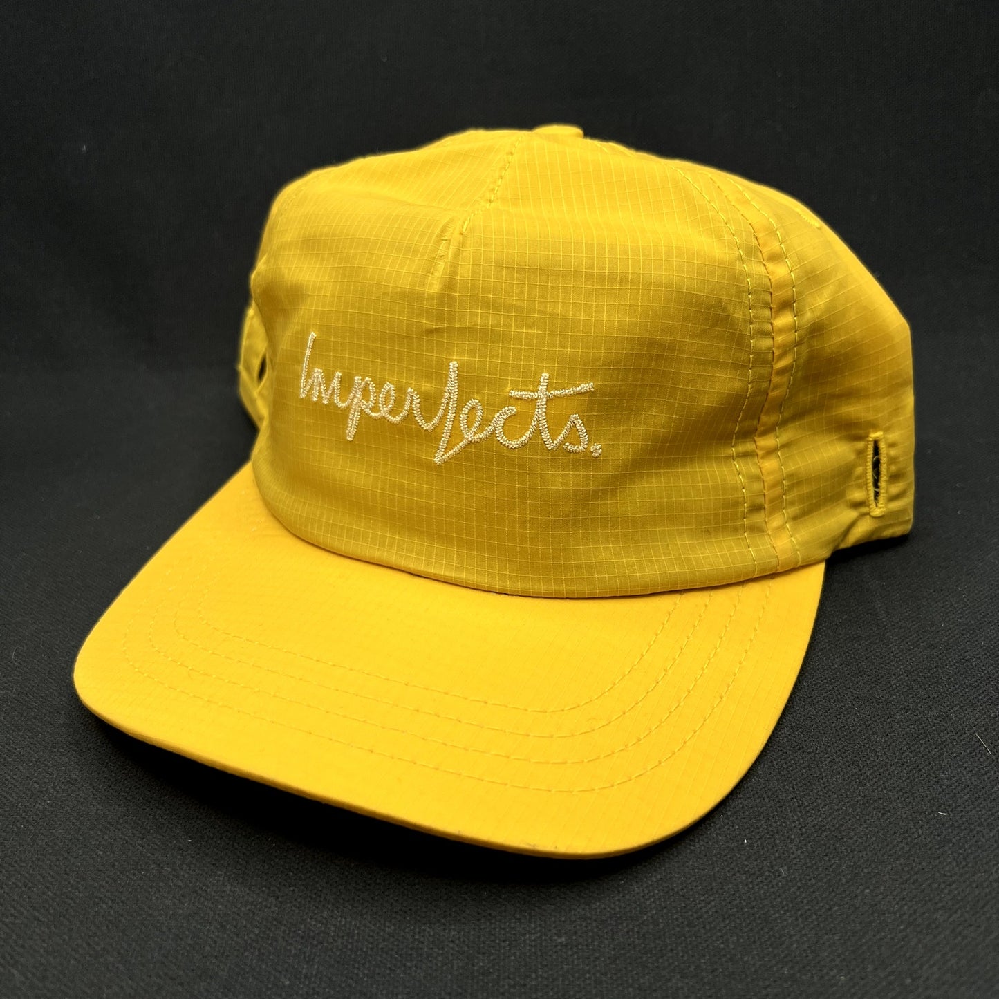 Imperfects Ripstop Strapback Hat Yellow Outdoor Camp Cap USA Made