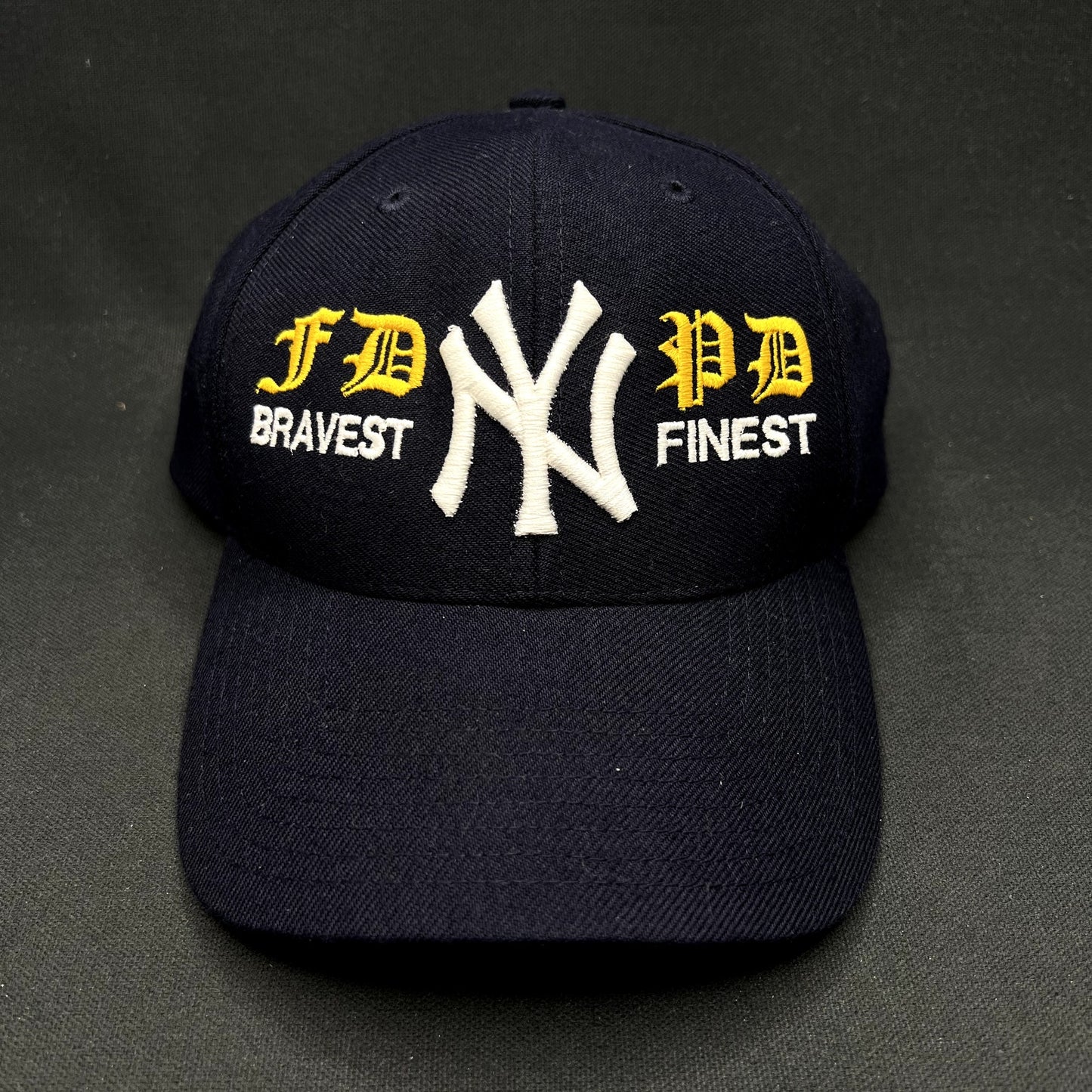 Vintage New York Yankees FDNY NYPD Twins Enterprise Snapback Hat MLB Fire Police