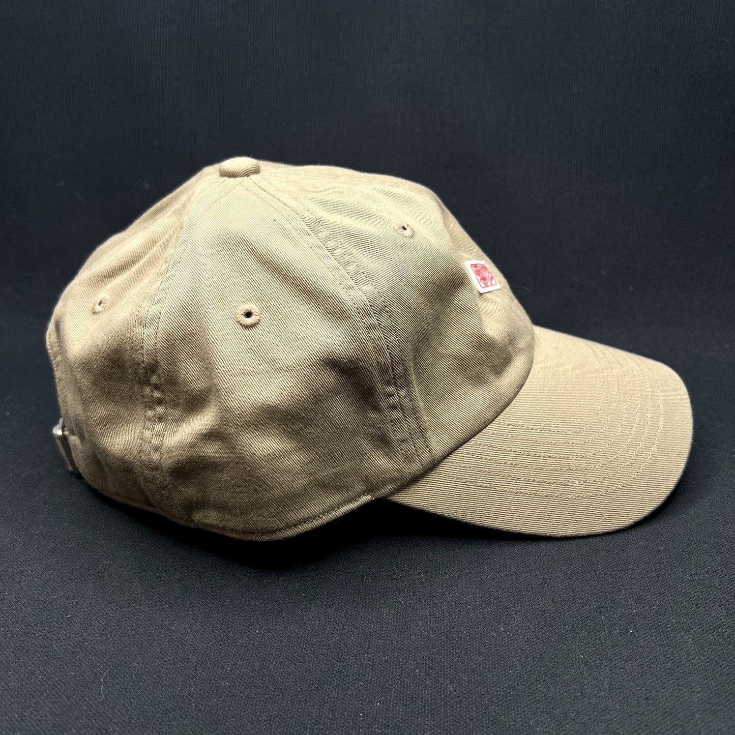 Danton Cotton Twill Strapback Hat Khaki Minimalist Logo Cap Japan Workwear
