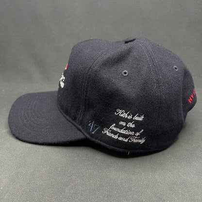 Kith x KidSuper “Kith & Kin” Wool Snapback Hat Black Script Logo