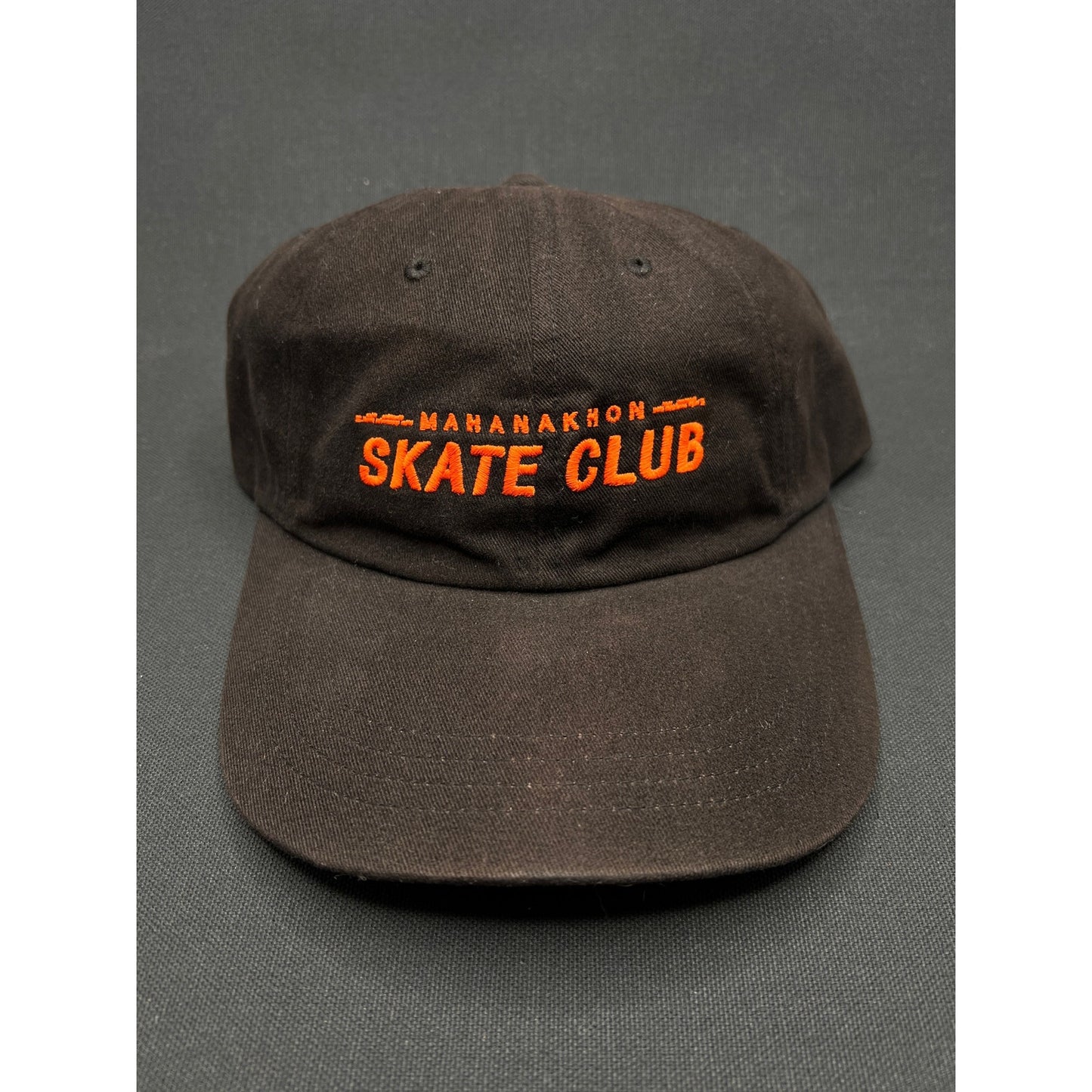 Mahanakhon Skate Club Hat – Black Cotton Strapback (Bangkok Streetwear Brand)