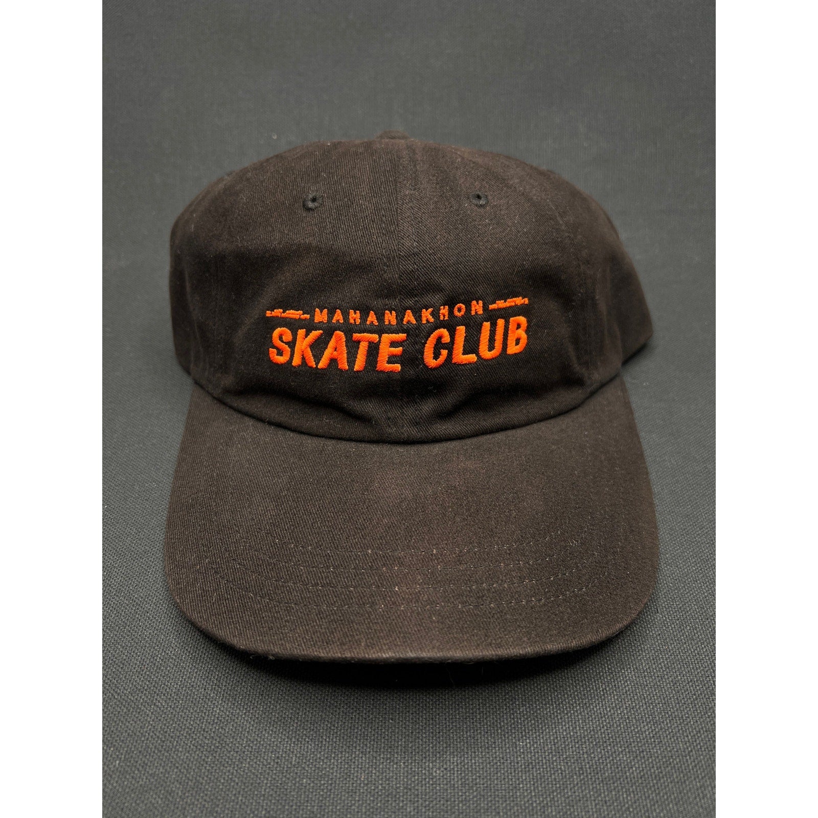 Mahanakhon Skate Club Hat – Black Cotton Strapback (Bangkok Streetwear Brand)