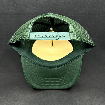 Vintage Large Lemonade Mesh Trucker Snapback Hat Green Nissun Cap USA