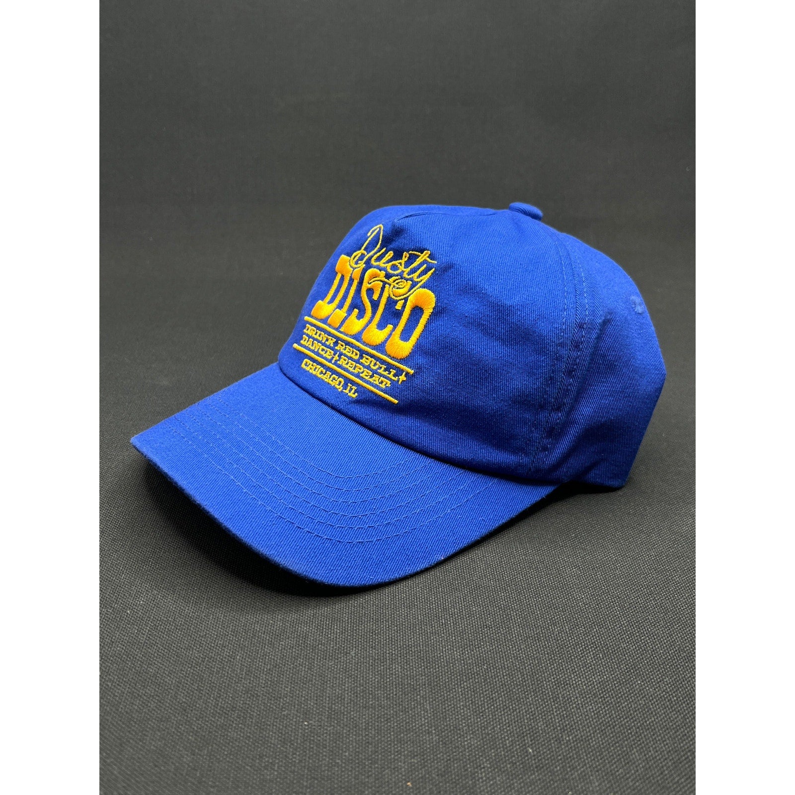 Vintage Dusty Disco Chicago Illinois Blue & Yellow Snapback Hat