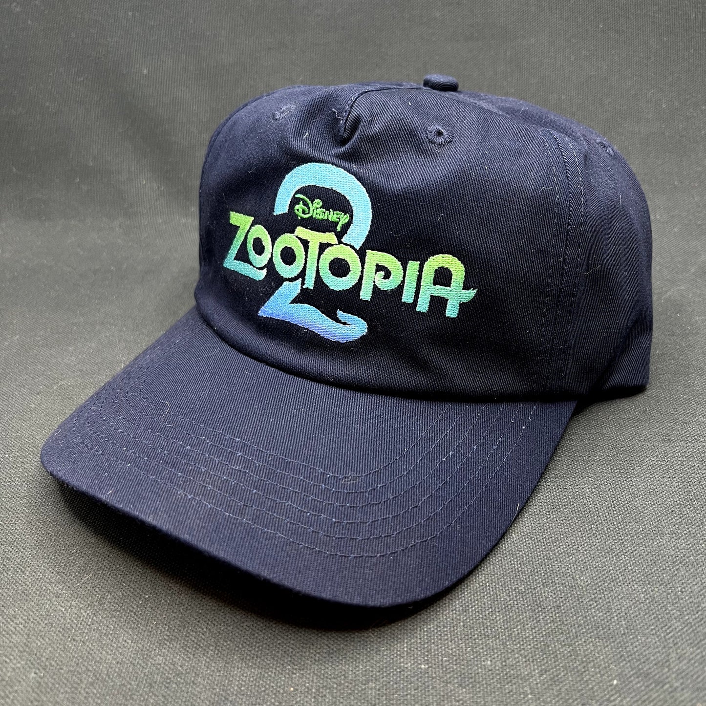 Disney Zootopia 2 Movie Promo Strapback Hat Navy Embroidered Cap