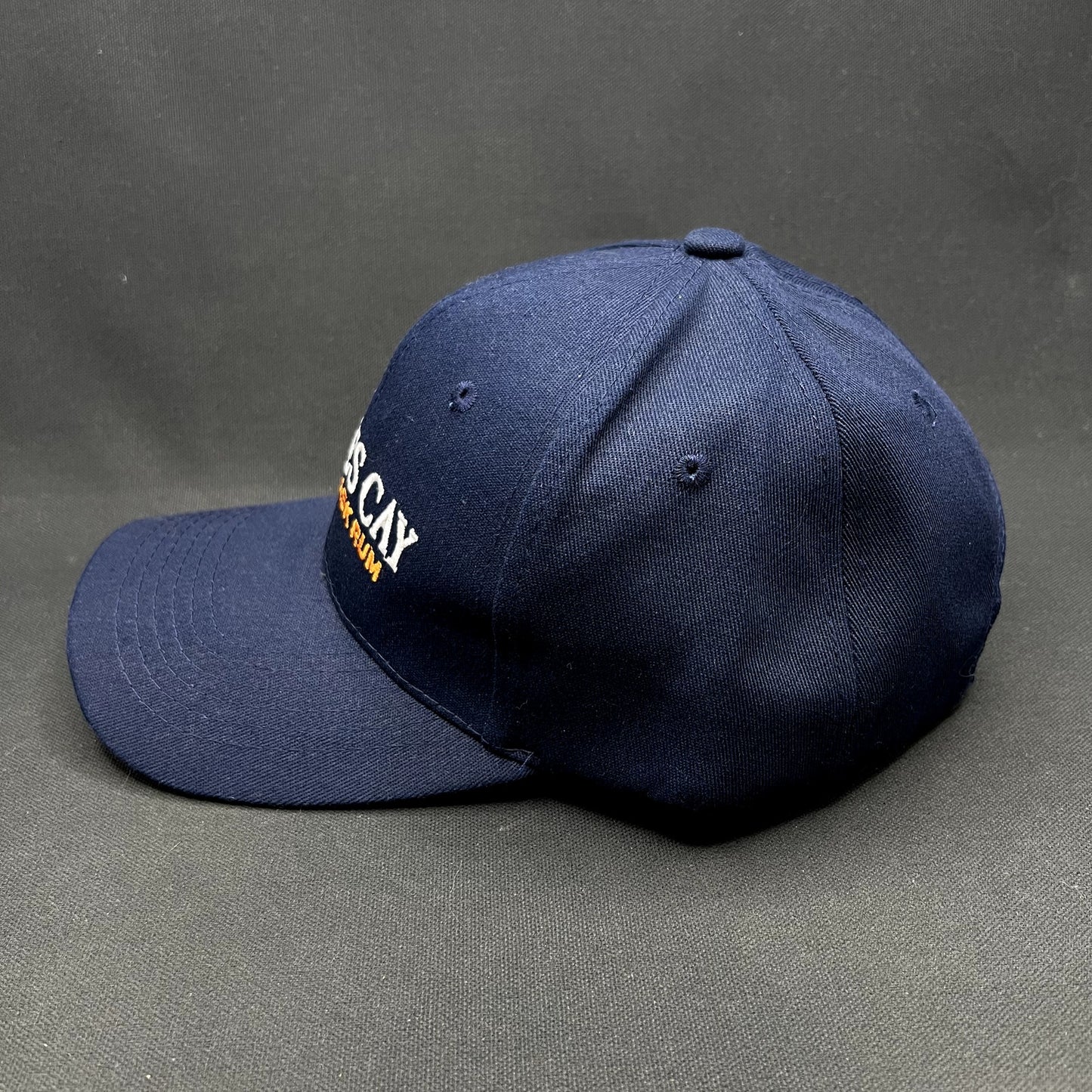 Holmes Cay Single Cask Rum Strapback Hat Navy Blue 100% Cotton Adjustable Cap