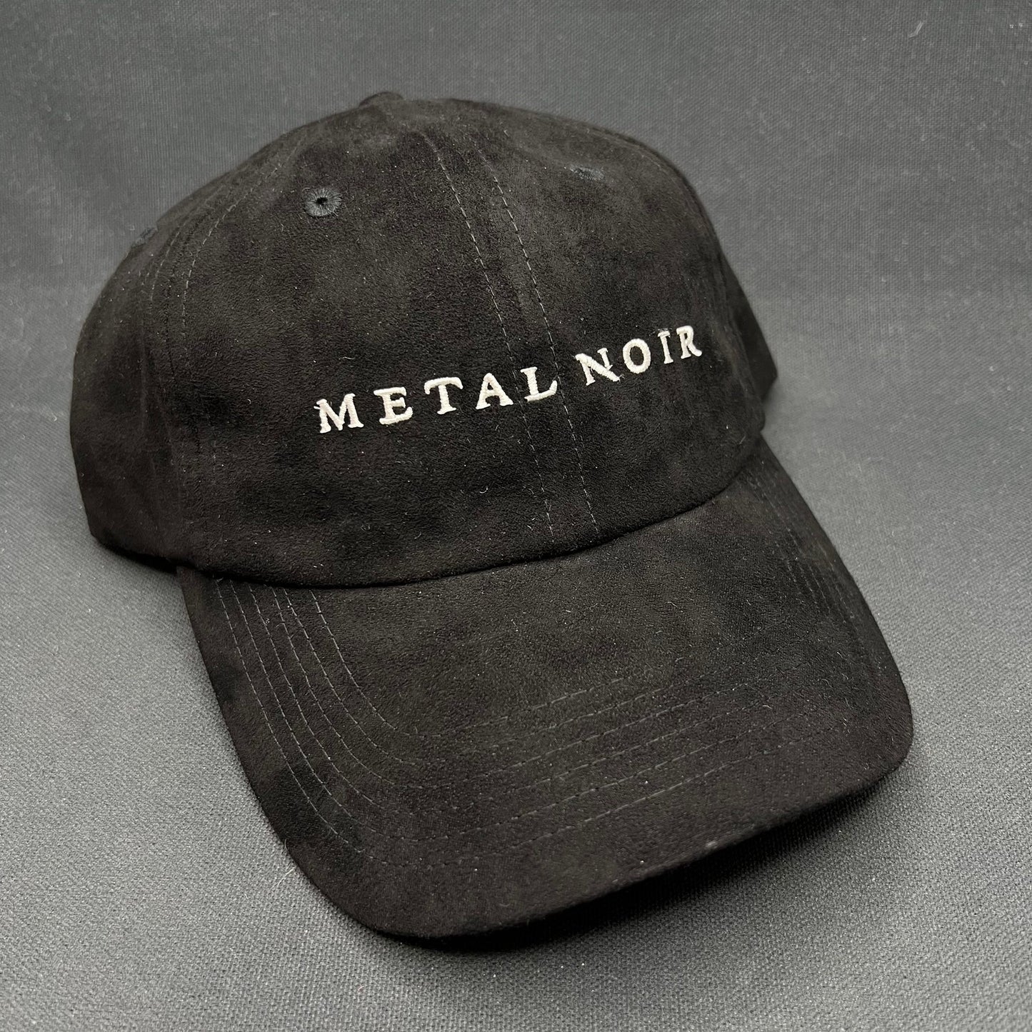 Metal Noir Strapback Hat Black Minimal Designer Jewelry Brand