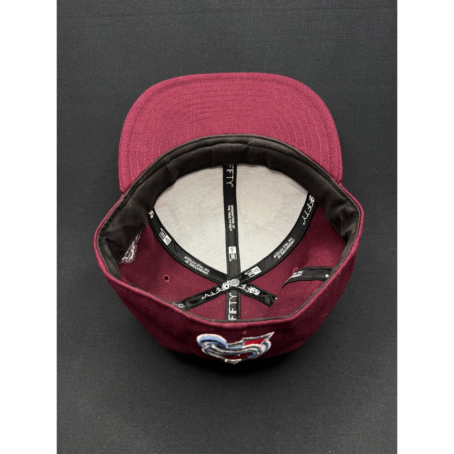 Vintage Colorado Avalanche Oversized Logo New Era 59FIFTY Fitted Hat Size 7 1/4