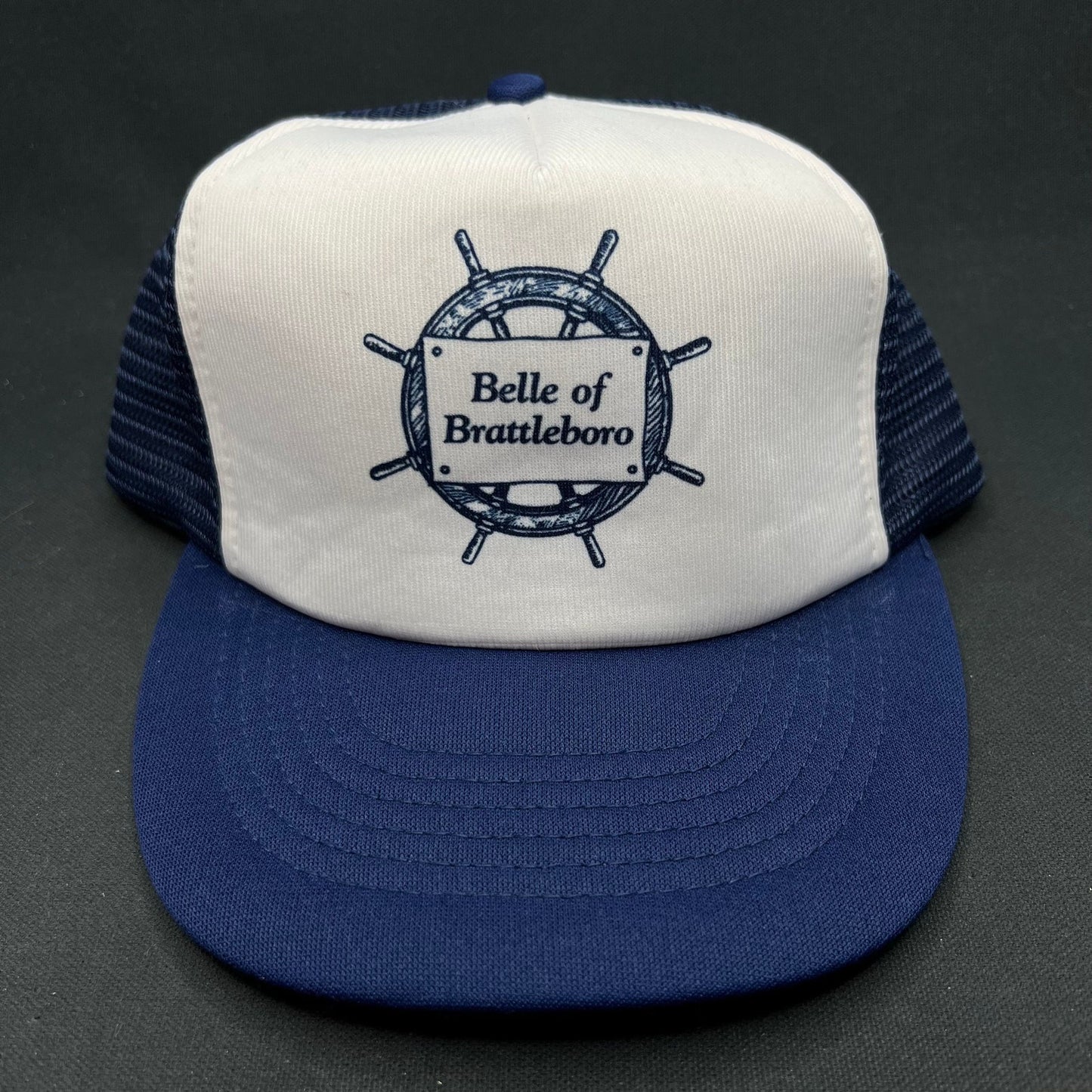 Vintage Belle of Brattleboro Snapback Trucker Hat Sunbelt Nautical