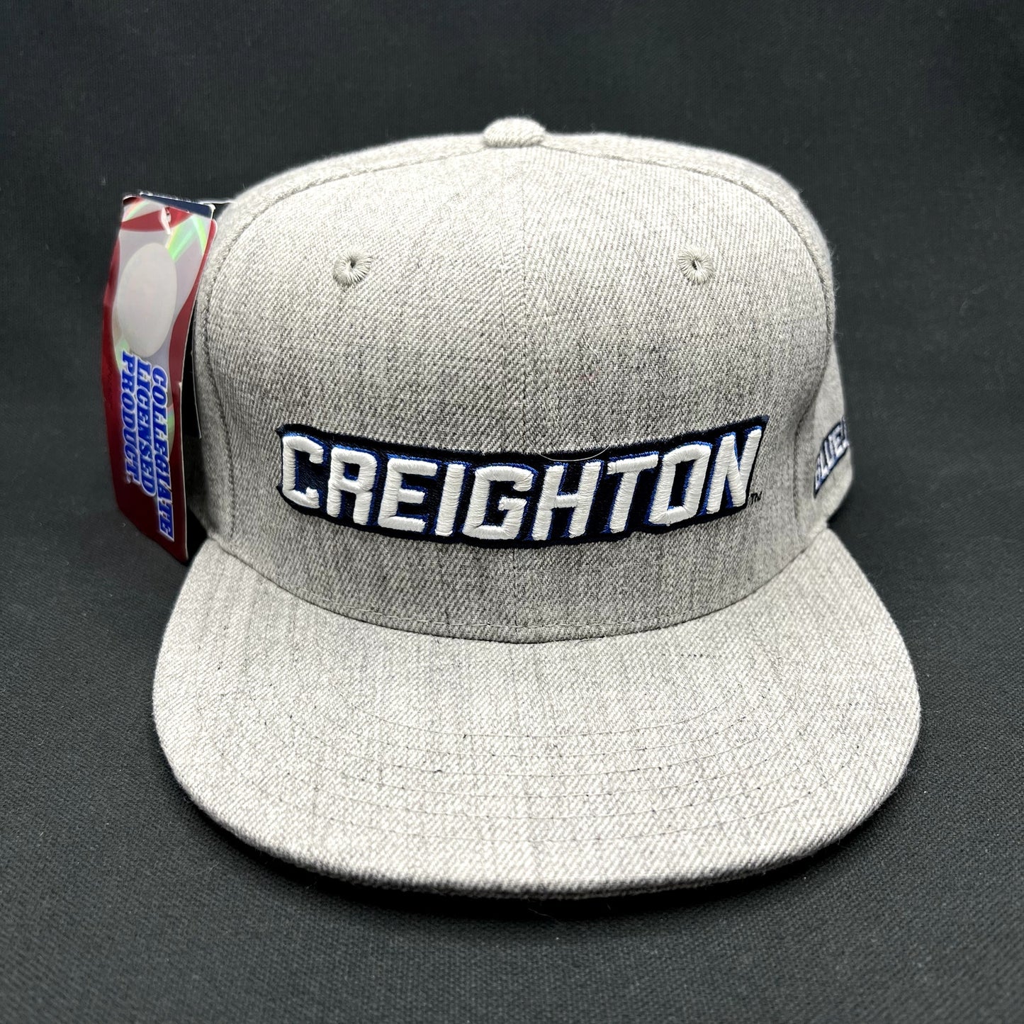 NWT Creighton Bluejays Fitted Hat 7 5/8 Gray Wool College NCAA Cap