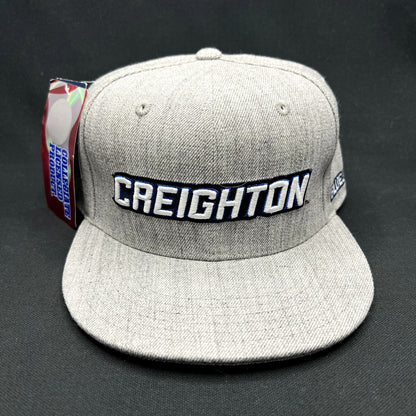 NWT Creighton Bluejays Fitted Hat 7 5/8 Gray Wool College NCAA Cap