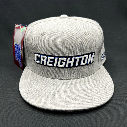 NWT Creighton Bluejays Fitted Hat 7 5/8 Gray Wool College NCAA Cap