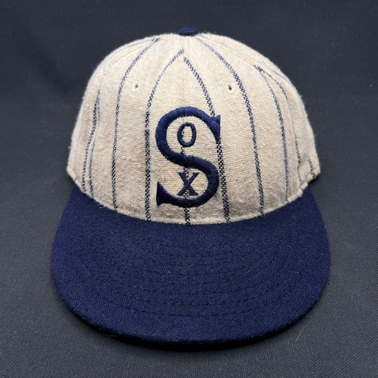 7 1/8 Vintage 80s 90s Chicago White Sox Pinstripe New Era Diamond Collection Hat