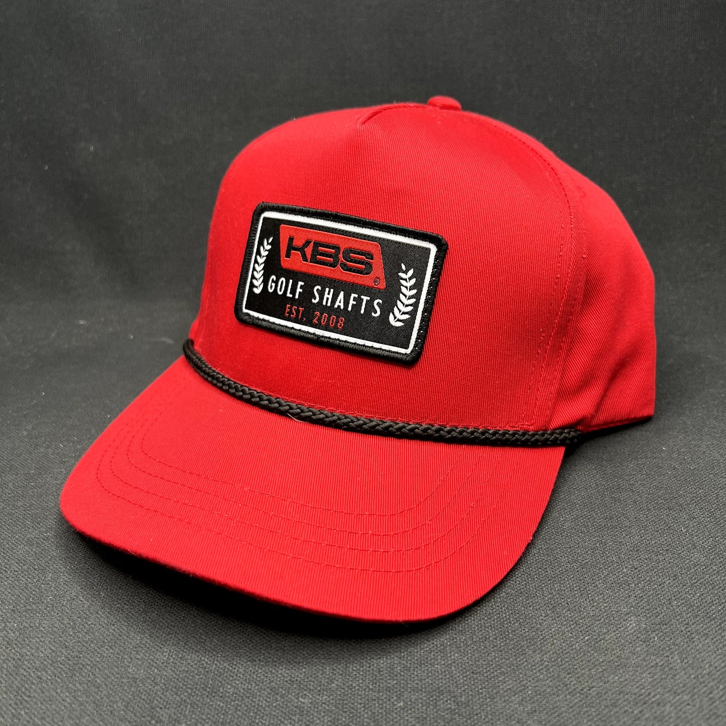KBS Golf Shafts Rope Snapback Hat Red Golf Cap