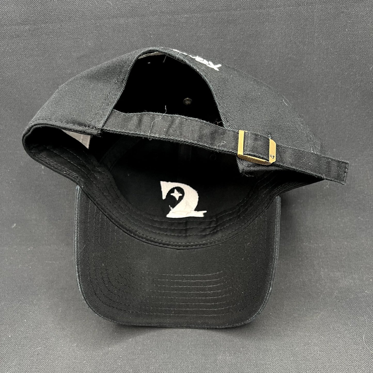 47 Brand Black “S” Strapback Hat Clean Up Adjustable Cap