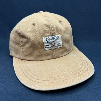 Vintage Polo Ralph Lauren Sportsman Deer Patch USA Hat Sz S