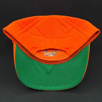 Vintage Winchester Hunting Snapback Hat Blaze Orange Deer Logo