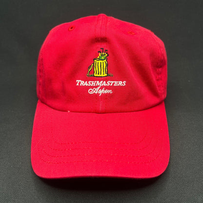 Trashmasters Aspen Golf Strapback Hat Red Vintage Style Promo Cap
