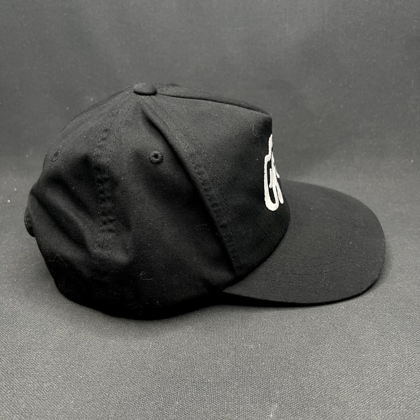 Ggiata LA Snapback Hat Black Script Logo Yupoong Cap