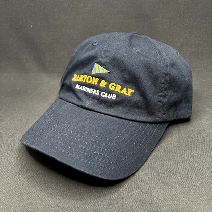 Barton & Gray Mariners Club Adjustable Strapback Hat Luxury Yachting Sailing