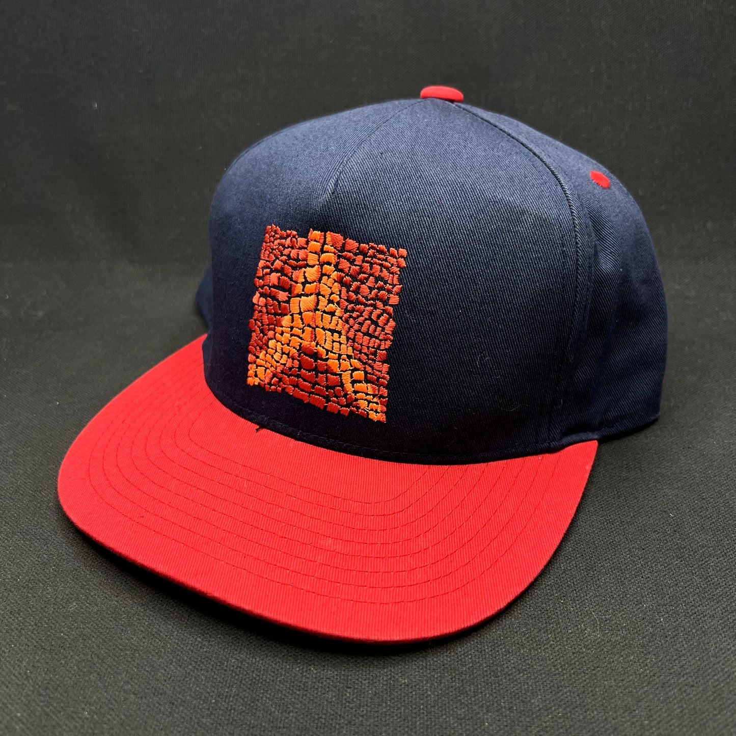 Atomic Skis Eiffel Tower Mosaic Snapback Hat Yupoong Classics Navy Red Ski