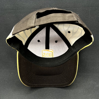 Vintage UPS Strapback Hat Brown Yellow Flame Side Panels Cap