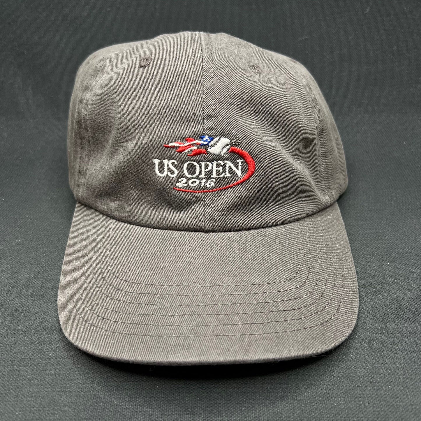 2004 US Open Strapback Hat Member Logo Golf Cap Brown Adjustable