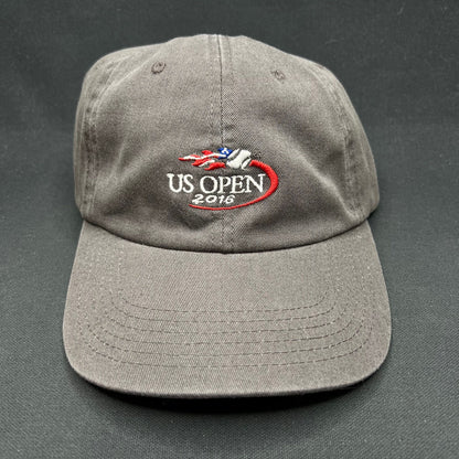 2004 US Open Strapback Hat Member Logo Golf Cap Brown Adjustable