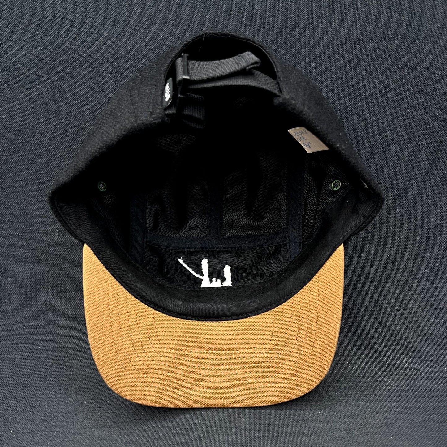 HUF Custom Made Headwear Strapback Camp Hat Black Tan