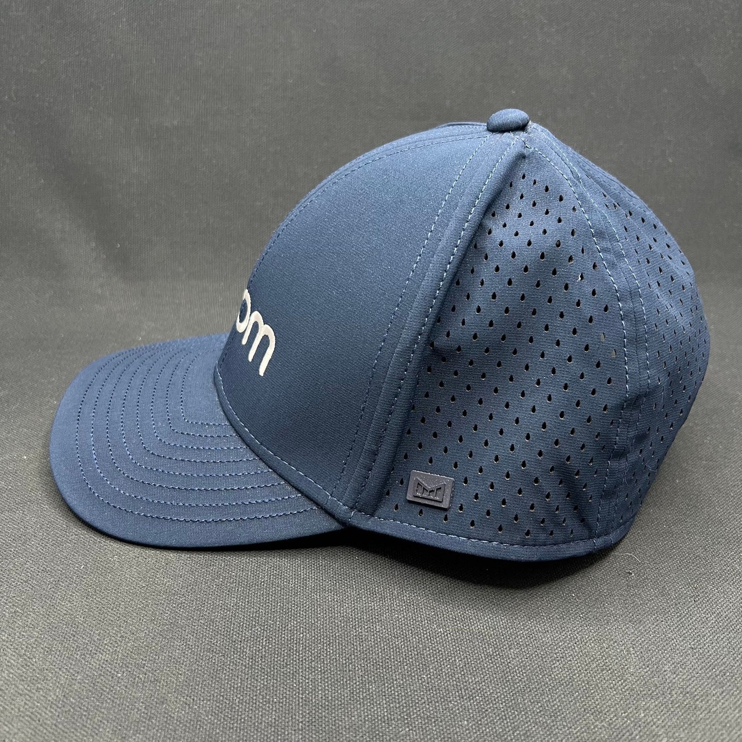 Melin Hydro A-Game Zoom Logo Snapback Hat Navy Performance