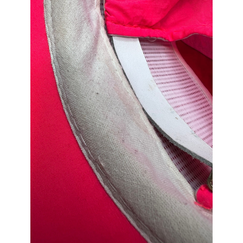 Vintage 80s Snowmass Aspen Ski Hat Neon Pink Nylon Lightweight Taiwan