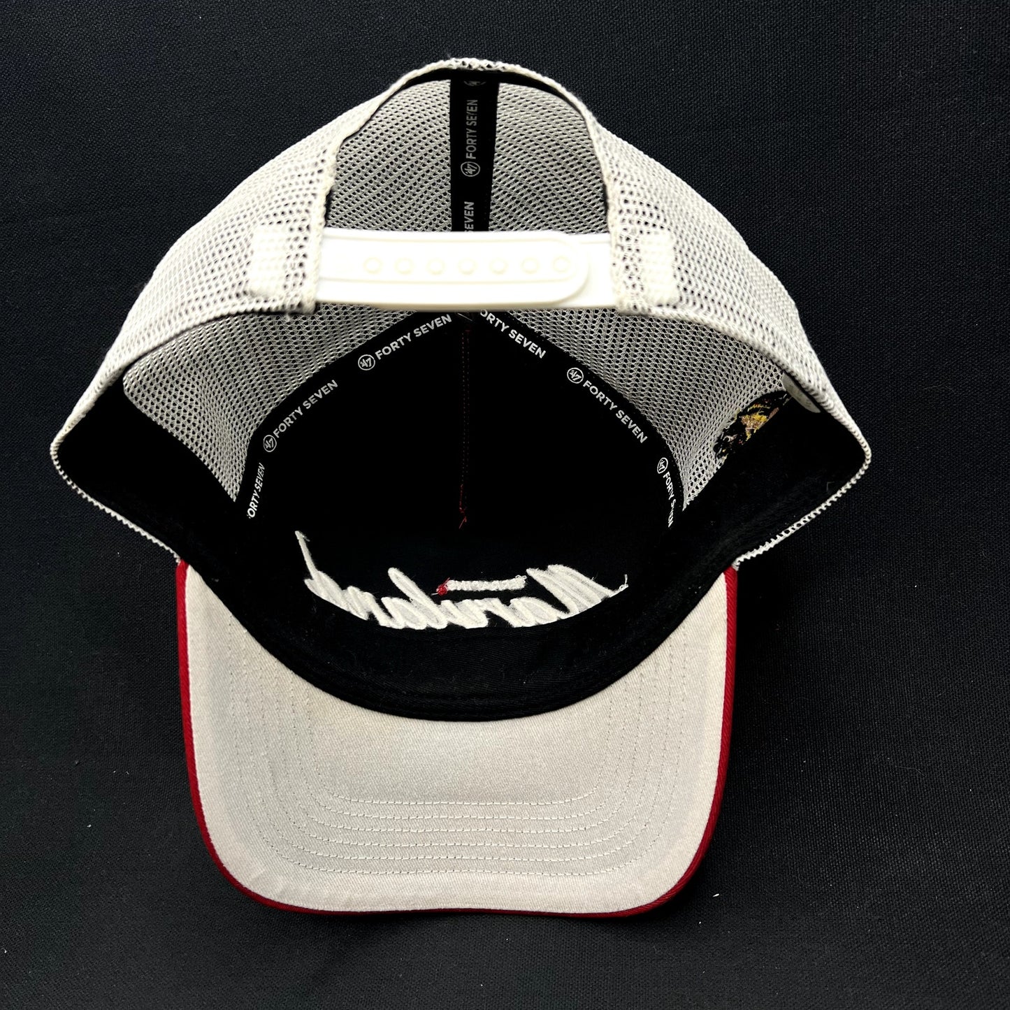 Maryland Terrapins 47 Brand Trucker Snapback Hat Red White NCAA College