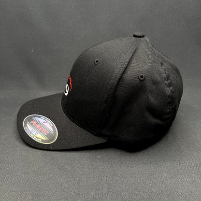 SpaceX Falcon 9 Flexfit Hat Black Red F9 Logo Official S/M SpaceX Employee