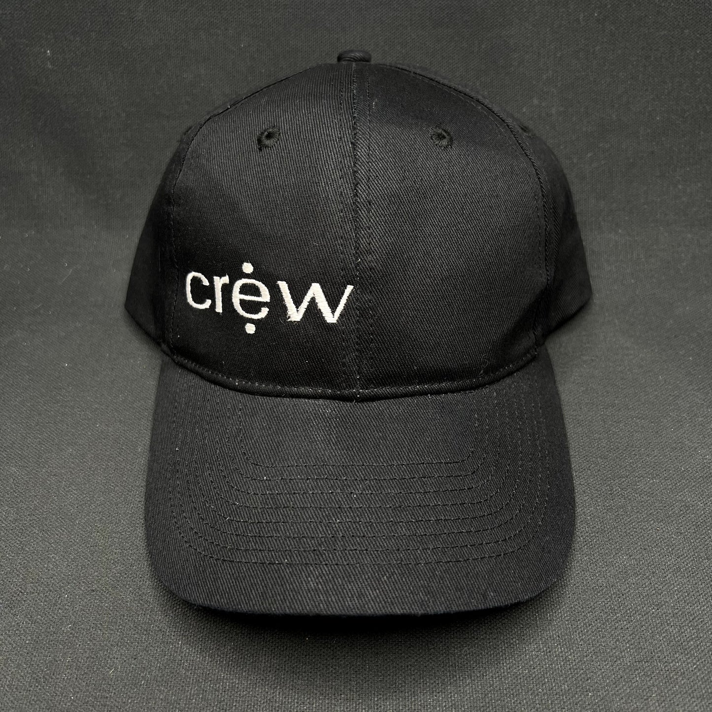 Crew Logo Snapback Hat Black KC Headwear Promotional Cap