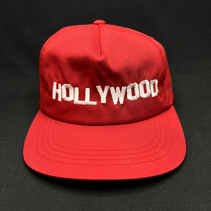 Retro Hollywood Snapback Hat Red White Yupoong Classic