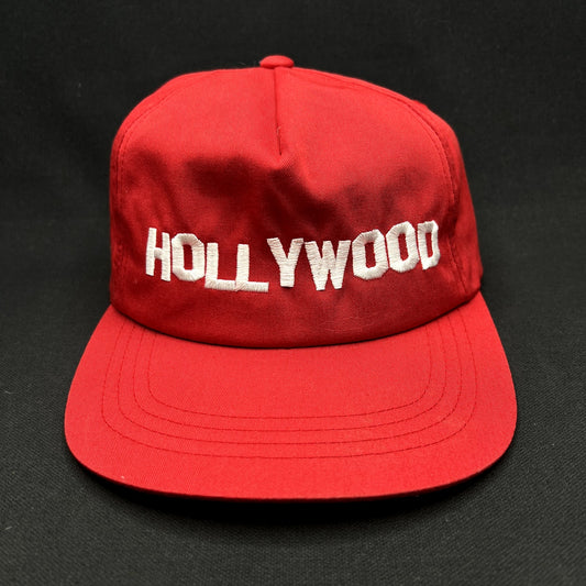 Retro Hollywood Snapback Hat Red White Yupoong Classic